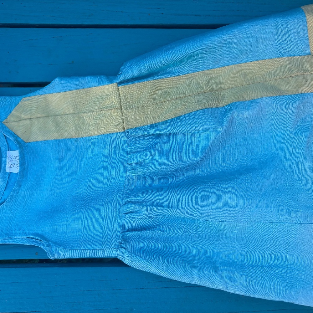 1/1 upsycled handmade childrens dress (vintage 1970's silk fabric)